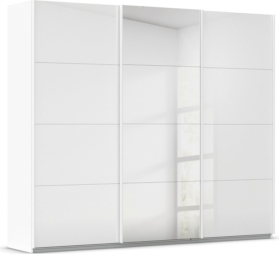 OTTO home Schwebetürenschrank Kleiderschrank Kleiderschränke Schrank Garderobe AGORDO mit Glasfront (Breiten 203/271/315/360 cm, Höhen 210/229 cm) durchdachte Innenausstattung, in 4 Breiten und 2 Höhen MADE IN GERMANY