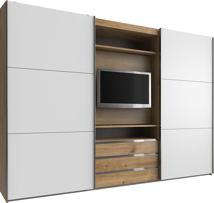 Wimex Schwebetürenschrank Magic by fresh to go tolles EXTRA: mit drehbarem TV-Element, mittig mit Schubladen
