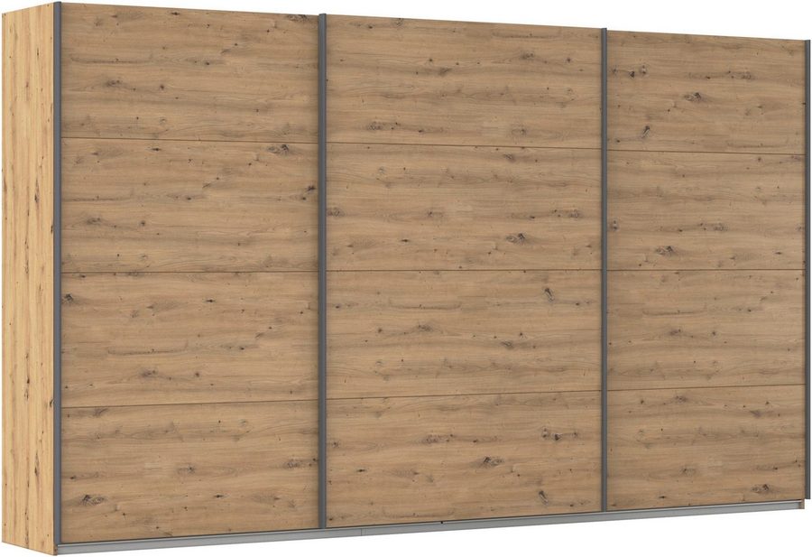 OTTO home Schwebetürenschrank Kleiderschrank Schrank Garderobe AGORDO mit Dekor- oder Hochglanzfront (Breiten 203/271/315/360 cm in drei Griff-Farben - NEU: Farbe SCHWARZ) durchdachte Innenausstattung, in 4 Breiten und 2 Höhen MADE IN GERMANY