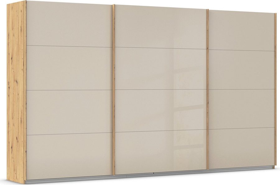 OTTO home Schwebetürenschrank Kleiderschrank Schrank Garderobe AGORDO mit Glasfront (Breiten 203/271/315/360 cm, Höhen 210/229 cm) durchdachte Innenausstattung, in 4 Breiten und 2 Höhen MADE IN GERMANY