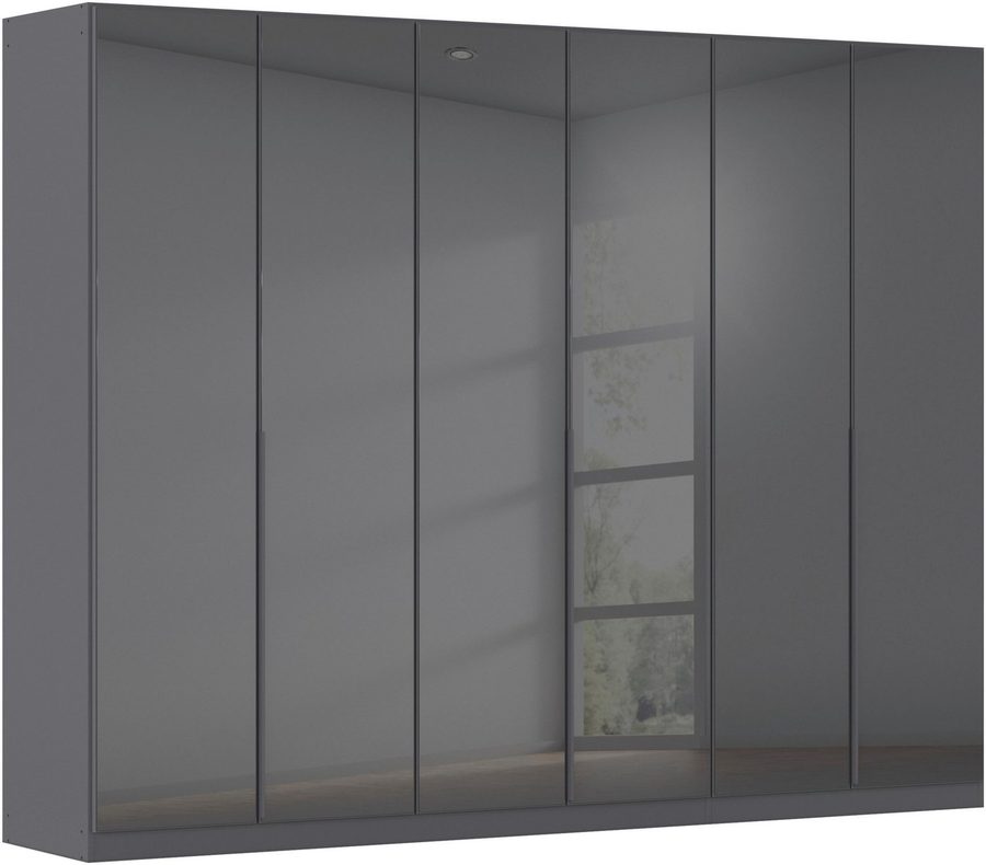 OTTO home Drehtürenschrank Kleiderschrank Kleiderschränke Schrank Garderobe AGORDO mit Glasfront (in zwei Griff-Farben, Breiten 91-405 cm) durchdachte Innenausstattung, in 8 Breiten und 2 Höhen MADE IN GERMANY