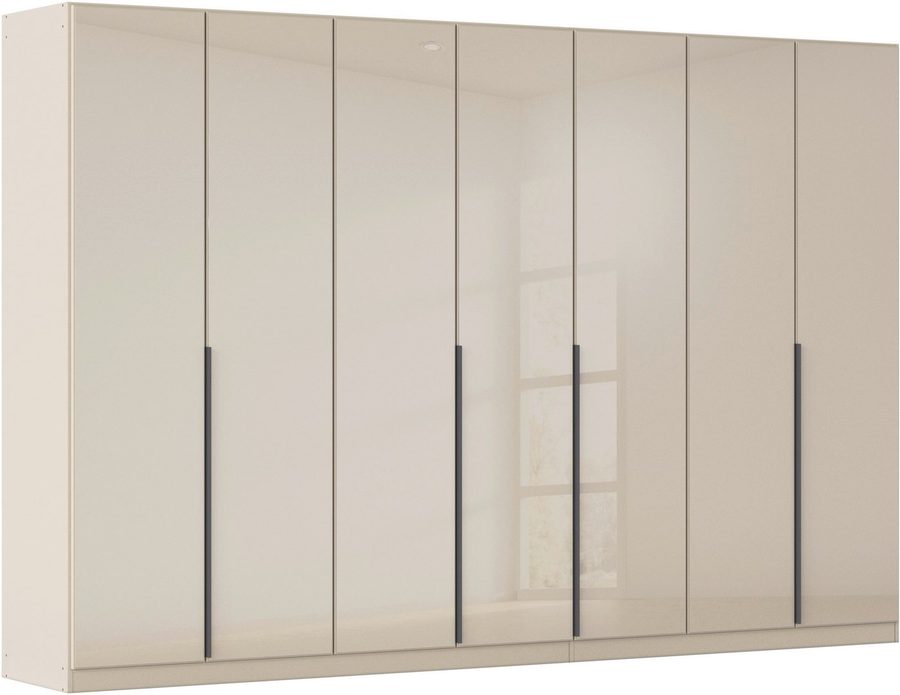 OTTO home Drehtürenschrank Kleiderschrank Kleiderschränke Schrank Garderobe AGORDO mit Glasfront (in zwei Griff-Farben, Breiten 91-405 cm) durchdachte Innenausstattung, in 8 Breiten und 2 Höhen MADE IN GERMANY
