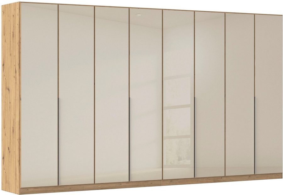 OTTO home Drehtürenschrank Kleiderschrank Kleiderschränke Schrank Garderobe AGORDO mit Glasfront (in zwei Griff-Farben, Breiten 91-405 cm) durchdachte Innenausstattung, in 8 Breiten und 2 Höhen MADE IN GERMANY