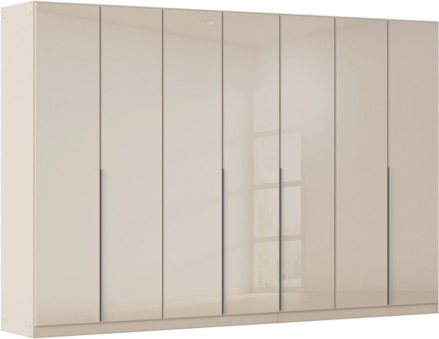 OTTO home Drehtürenschrank Kleiderschrank Kleiderschränke Schrank Garderobe AGORDO mit Glasfront (in zwei Griff-Farben, Breiten 91-405 cm) durchdachte Innenausstattung, in 8 Breiten und 2 Höhen MADE IN GERMANY