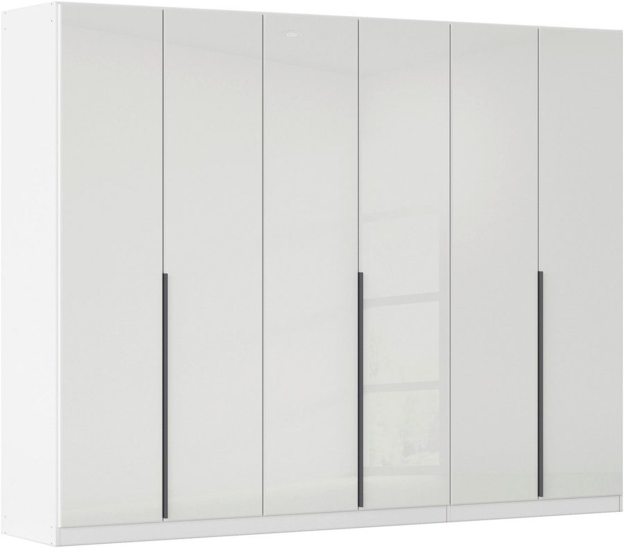 OTTO home Drehtürenschrank Kleiderschrank Kleiderschränke Schrank Garderobe AGORDO mit Glasfront (in zwei Griff-Farben, Breiten 91-405 cm) durchdachte Innenausstattung, in 8 Breiten und 2 Höhen MADE IN GERMANY