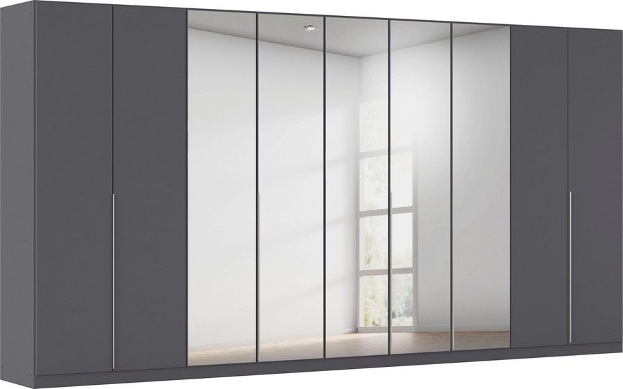 OTTO home Drehtürenschrank Kleiderschrank Schrank Garderobe AGORDO mit Dekor- oder Hochglanzfront (in zwei Griff-Farben, Breiten 91-405 cm) durchdachte Innenausstattung, in 8 Breiten und 2 Höhen MADE IN GERMANY