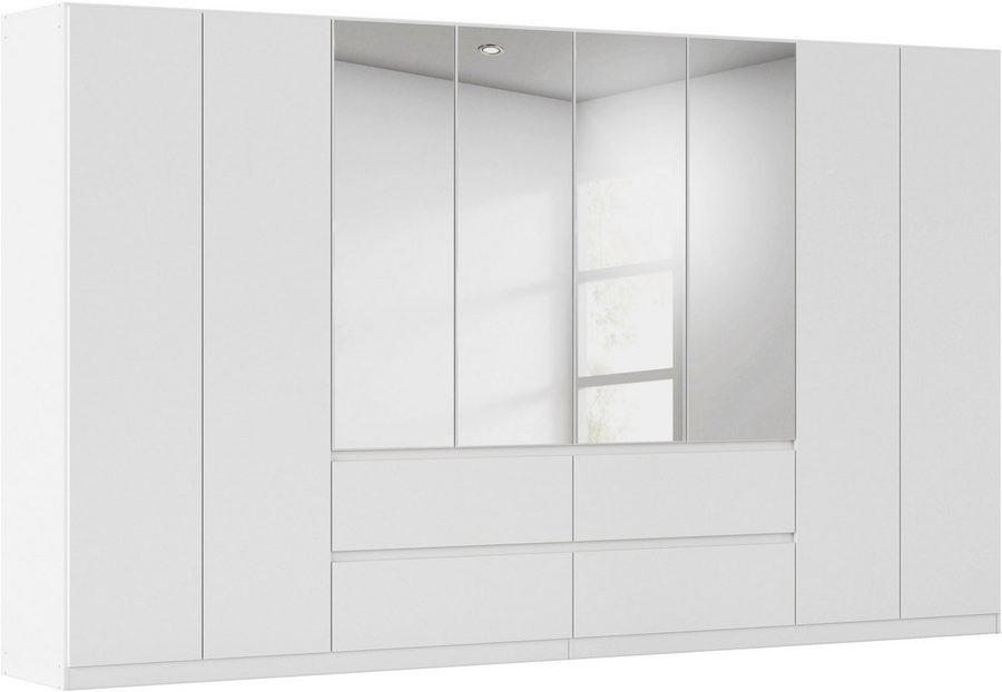 rauch Drehtürenschrank Schrank Garderobe MAINZ Breiten 91/136/181/226/271/315/360, Höhe 210cm (3 verschiedene Ausstattungen BASIC/CLASSIC/PREMIUM (inkl. SOFT-CLOSE) grifflose Front, Außentüren mit Push-to-Open Funktion MADE IN GERMANY