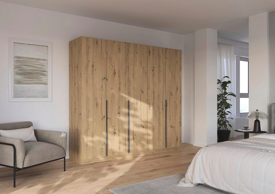 OTTO home Kleiderschrank Schrank Schlafzimmer Garderobe Stauraum AGORDO Front Dekor/Hochglanz (in zwei Griff-Farben, Breiten 91-405 cm, Dekor- oder Hochglanzfront) durchdachte Innenausstattung, in 8 Breiten und 2 Höhen MADE IN GERMANY von OTTO home