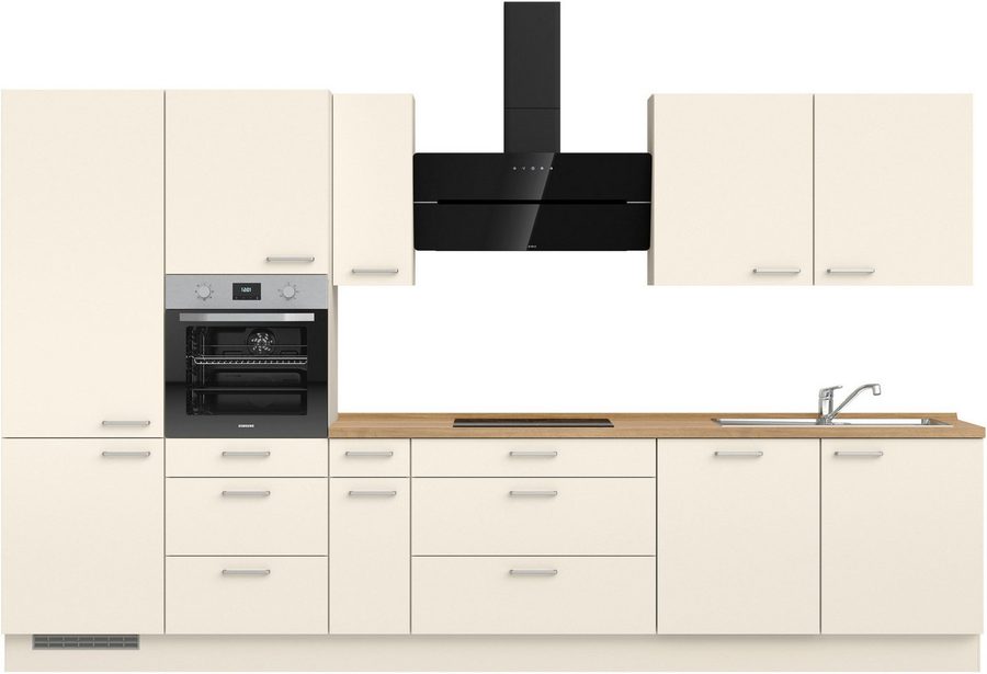 nobilia® Küchenzeile "Touch II", NEU: individuell anpassbar mit gratis Profi-Beratung, vormontiert, Breite 360 cm, Ausrichtung wählbar, wahlw. mit E-Geräten