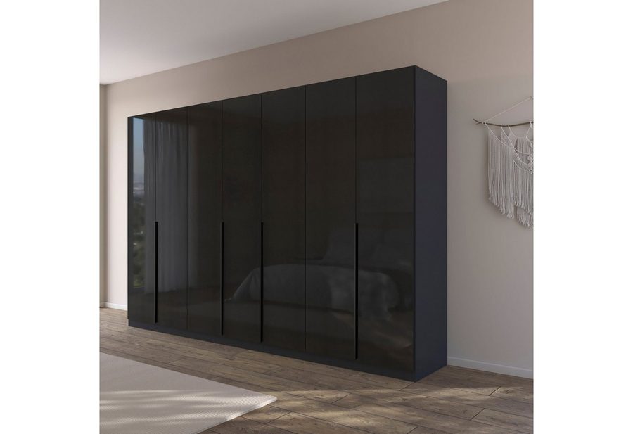 OTTO home Drehtürenschrank Kleiderschrank Schrank Garderobe AGORDO Schlafzimmer (in zwei Griff-Farben, Breiten 91-405 cm, Dekor- oder Hochglanzfront) durchdachte Innenausstattung, in 8 Breiten und 2 Höhen MADE IN GERMANY