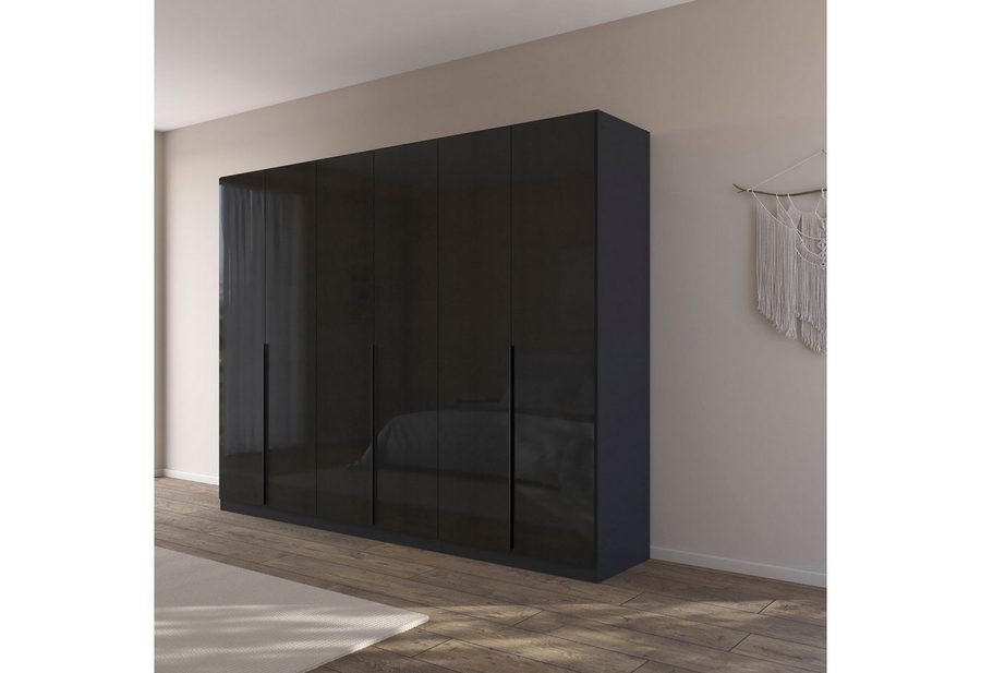 OTTO home Drehtürenschrank Kleiderschrank Schrank Garderobe AGORDO Schlafzimmer (in zwei Griff-Farben, Breiten 91-405 cm, Dekor- oder Hochglanzfront) durchdachte Innenausstattung, in 8 Breiten und 2 Höhen MADE IN GERMANY