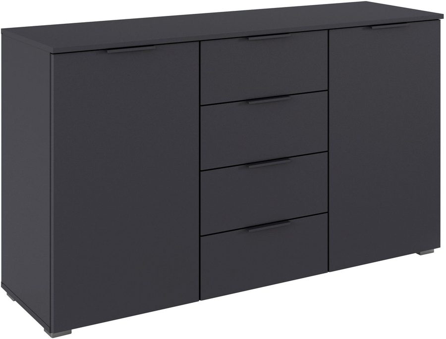 OTTO home Kombikommode Sideboard Schubladenkommode AGORDO mit Dekor- oder Hochglanzfront (in zwei Griff-Farben, Breite 120 cm), vier große Schubladen, mit insgesamt 4 Einlegeböden MADE IN GERMANY von OTTO home