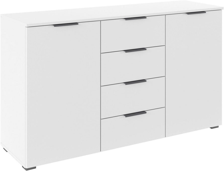 OTTO home Kombikommode Sideboard Schubladenkommode AGORDO mit Dekor- oder Hochglanzfront (in zwei Griff-Farben, Breite 120 cm), vier große Schubladen, mit insgesamt 4 Einlegeböden MADE IN GERMANY von OTTO home