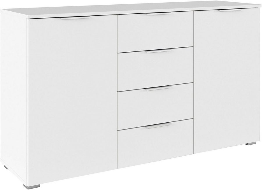 OTTO home Kombikommode Sideboard Schubladenkommode AGORDO mit Dekor- oder Hochglanzfront (in zwei Griff-Farben, Breite 120 cm), vier große Schubladen, mit insgesamt 4 Einlegeböden MADE IN GERMANY von OTTO home