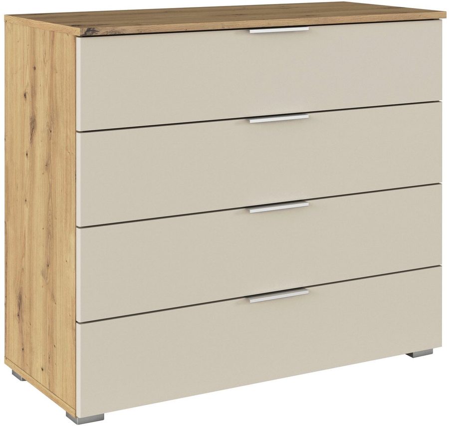 OTTO home Schubkastenkommode Sideboard Schubladenkommode AGORDO mit Dekor- oder Hochglanzfront (in zwei Griff-Farben, Breite 80 cm), vier große und geräumige Schubladen mit viel Stauraum MADE IN GERMANY