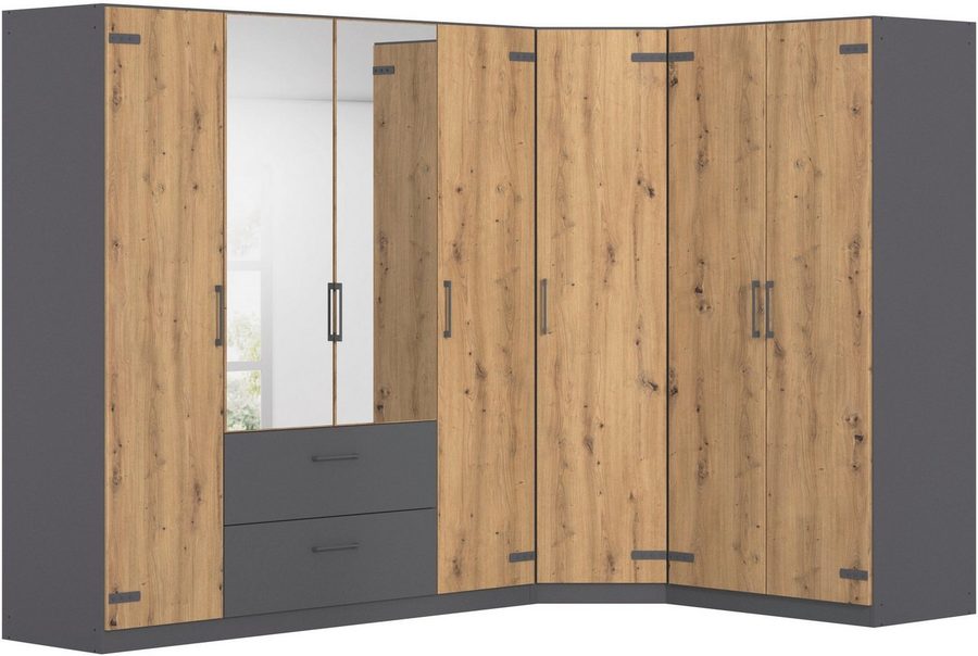 rauch Schrank-Set Holmes, (Set), mit Applikationen "Industrial Style" MADE IN GERMANY