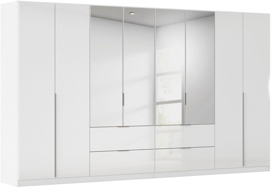 OTTO home Drehtürenschrank Kleiderschrank Schrank Garderobe AGORDO mit Dekor- oder Hochglanzfront (in zwei Griff-Farben, Breiten 91-360 cm) mit Außenschubkästen, in 7 Breiten und 2 Höhen MADE IN GERMANY