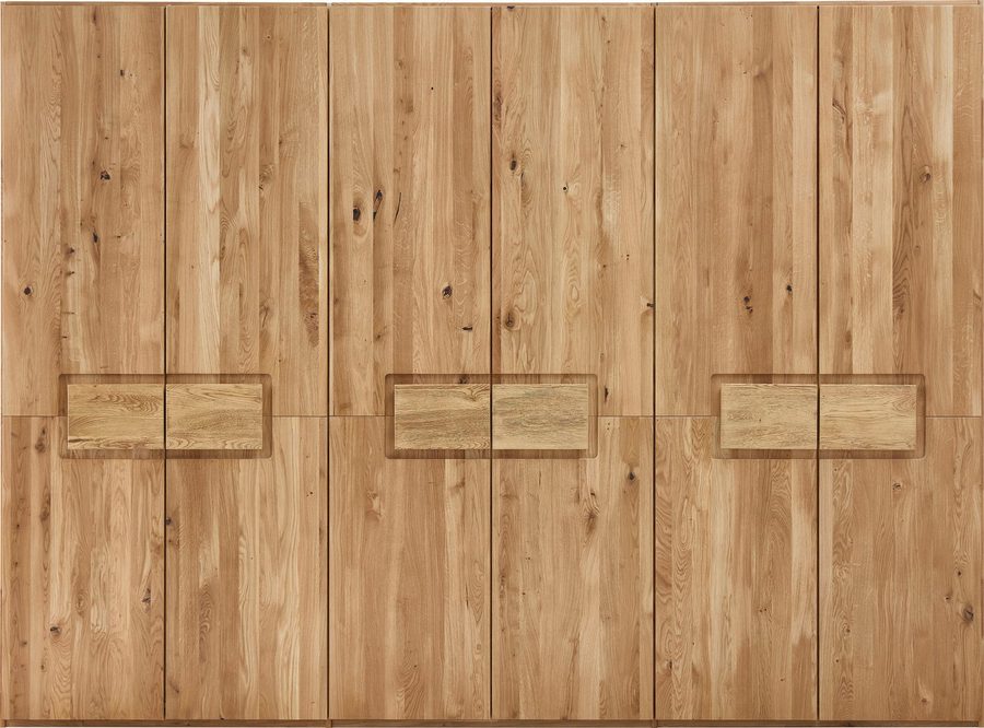 Home affaire Kleiderschrank Ambroise aus Wildeiche, erhältlich in verschiedenen Breiten Massivholz-Kleiderschrank, im 50 cm Raster planbar