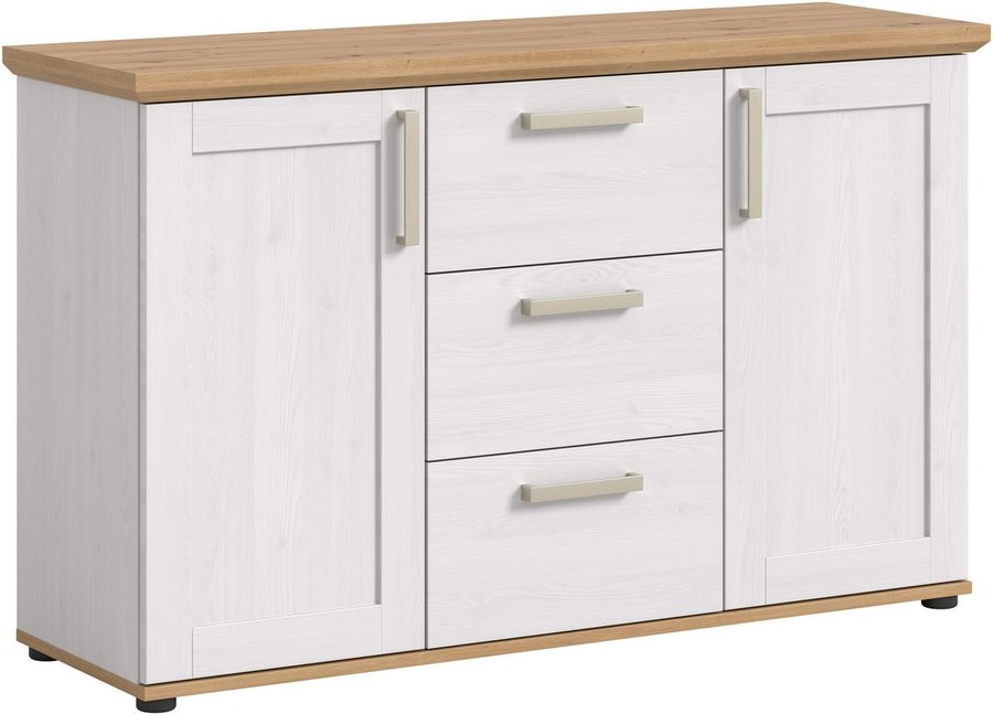 Home affaire Sideboard Cosenza, Cosenza Sideboard 129 cm, 2 Türen, 4 Fächer, Sideboard, Wohnzimmer von home affaire