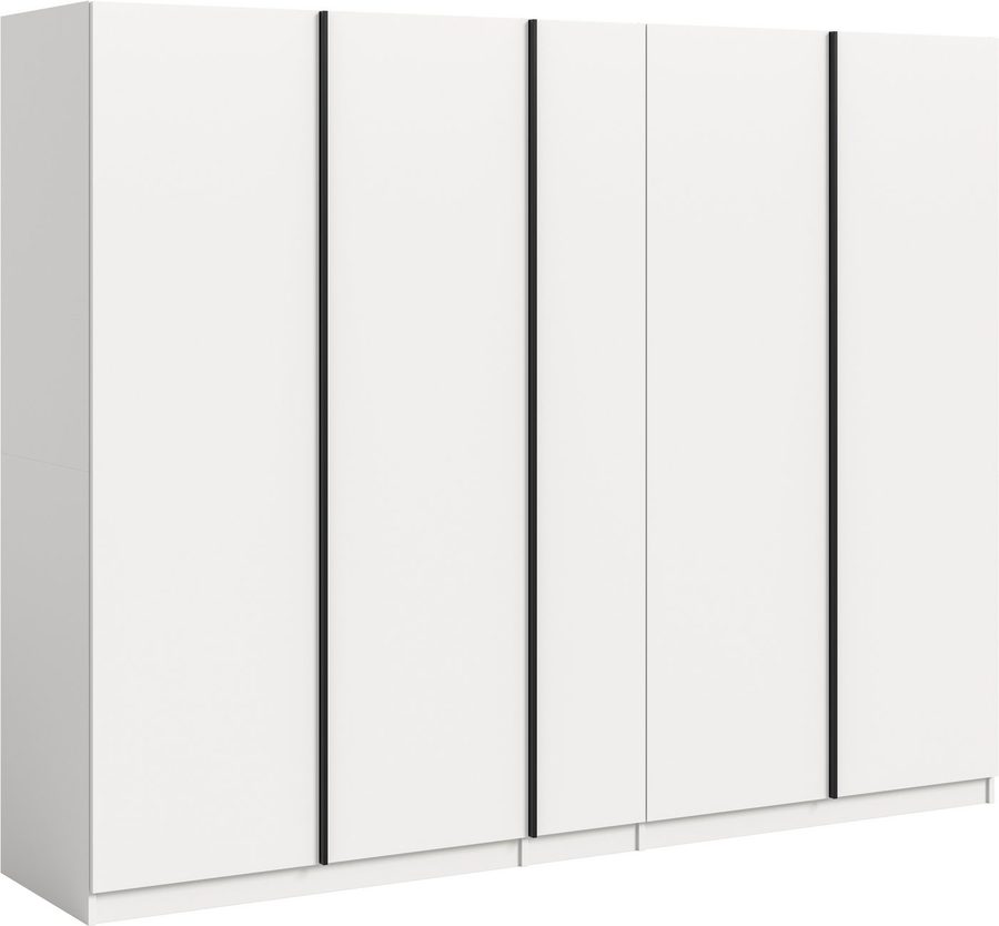 Home affaire Kleiderschrank BENDINGO, Schlafzimmerschrank, Schrank, Garderobenschrank (OTTO BESTSELLER, Garderobe & Schlafzimmer) Breite 230cm, weiß, 5-türig, 2 Kleiderstangen und 6 Ablageböden
