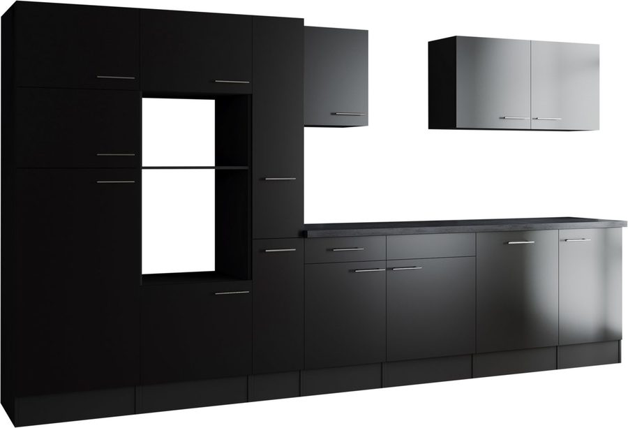 RESPEKTA Küchenzeile Oliver, Breite 370 cm, 90 cm Arbeitshöhe, in exklusiver Konfiguration für OTTO