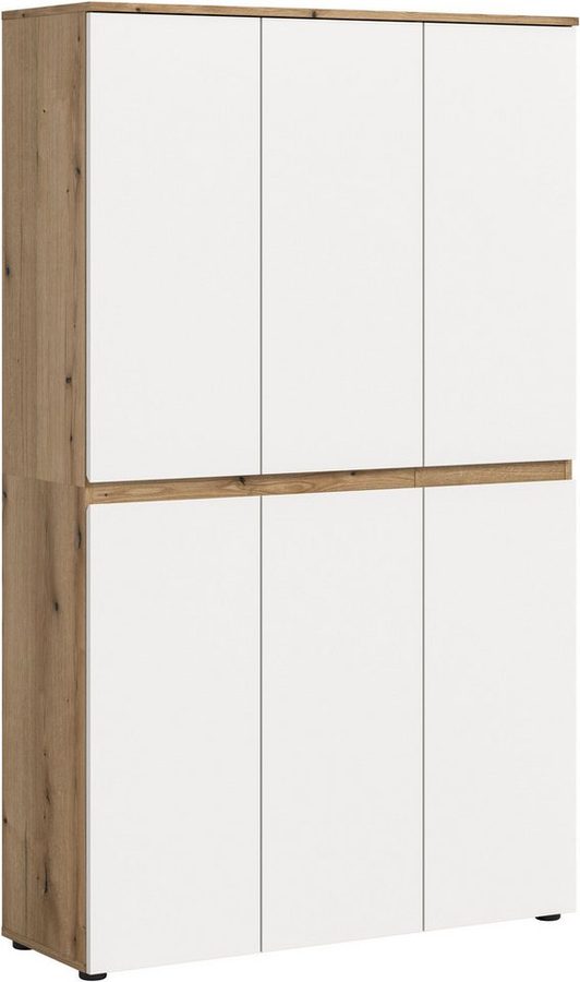 Home affaire Mehrzweckschrank CIPELA (1-St) BxH:105x175 cm, viel Stauraum, variable Einlegeböden, Kleiderstange