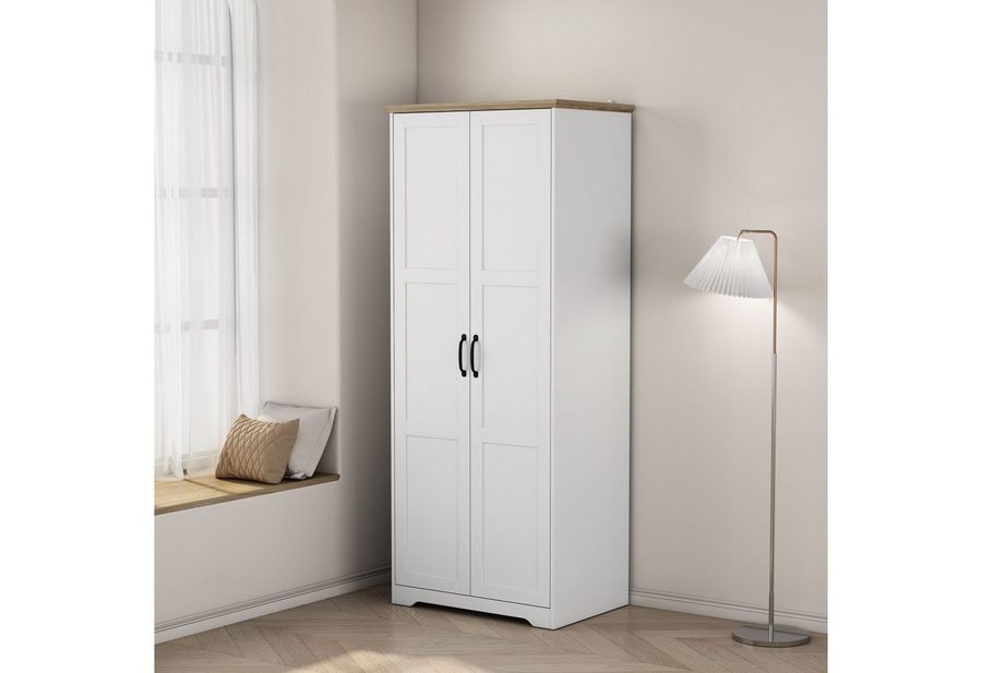 OTTO home Kleiderschrank Emmilia Schrank Schlafzimmerschrank im Landhaus Design Landhaus Schrank mit 2 Türen in Breite 82,7cm, Höhe 2m von OTTO home