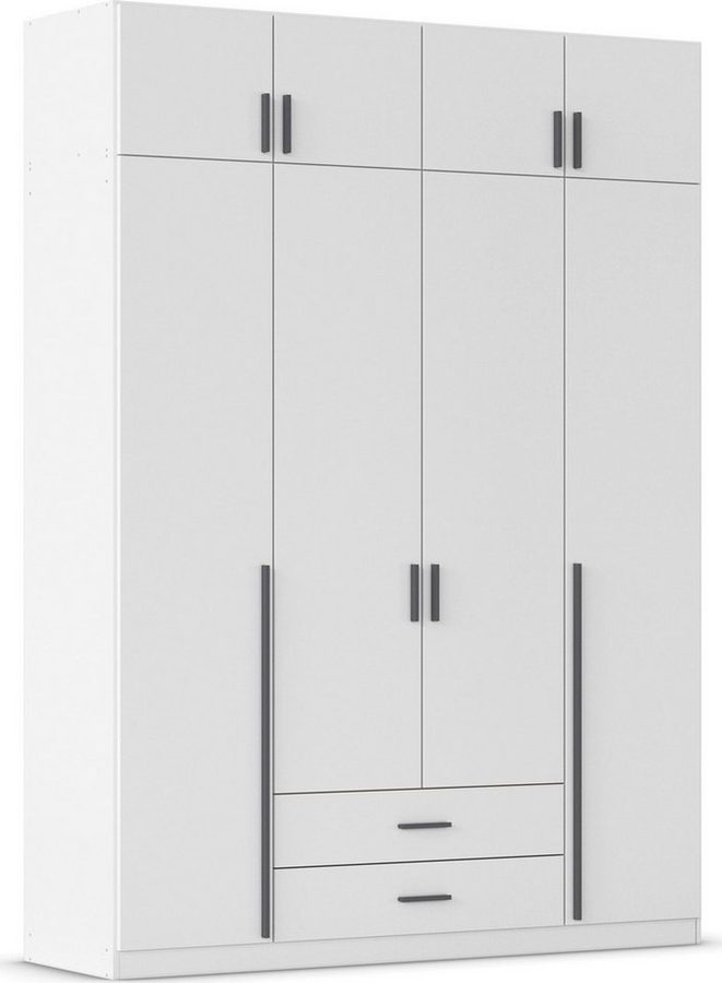 rauch Kleiderschrank Schrank Garderobe Wäscheschrank GAMMA in 4 Breiten 91-226 cm (3 verschiedene Ausstattungen BASIC/CLASSIC/PREMIUM (inkl. SOFT-CLOSE) mit Schubladen und Schrankaufsatz, schlichtes Design MADE IN GERMANY