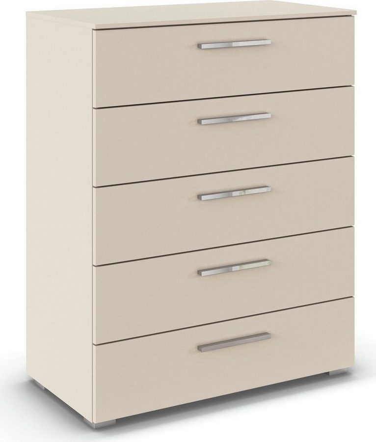 rauch Schubkastenkommode Highboard Sideboard Kommode MONTCLAR Frontauswahl Dekor/Hochglanz/Glas (in 2 Breiten: 40 oder 80 cm / Höhe 100 cm, inkl. Soft-Close-Funktion), mit 5 geräumigen Schubladen, viele Griffvarianten MADE IN GERMANY von Rauch
