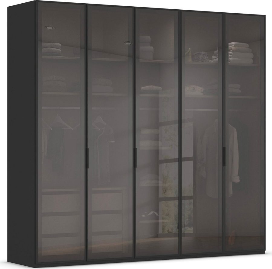 rauch Kleiderschrank Schrank Garderobe SKAT SHINE Breiten 151/201/251/301cm, Höhe 223/235cm (3 verschiedene Ausstattungen BASIC/CLASSIC/PREMIUM (inkl. SOFT-CLOSE) edle Schrankfront mit hochwertigen Glasrahmentüren MADE IN GERMANY