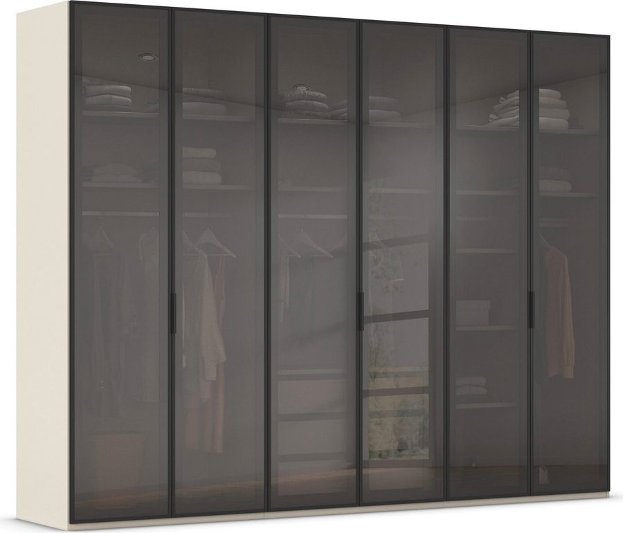 rauch Kleiderschrank Schrank Garderobe SKAT SHINE Breiten 151/201/251/301cm, Höhe 223/235cm (3 verschiedene Ausstattungen BASIC/CLASSIC/PREMIUM (inkl. SOFT-CLOSE) edle Schrankfront mit hochwertigen Glasrahmentüren MADE IN GERMANY