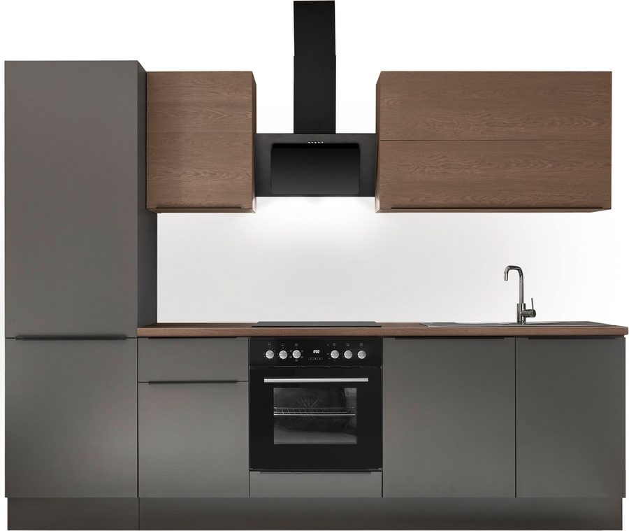 KOCHSTATION Küchenzeile Cocco, Breite 280 cm, wahlweise mit E-Geräten und Induktion
