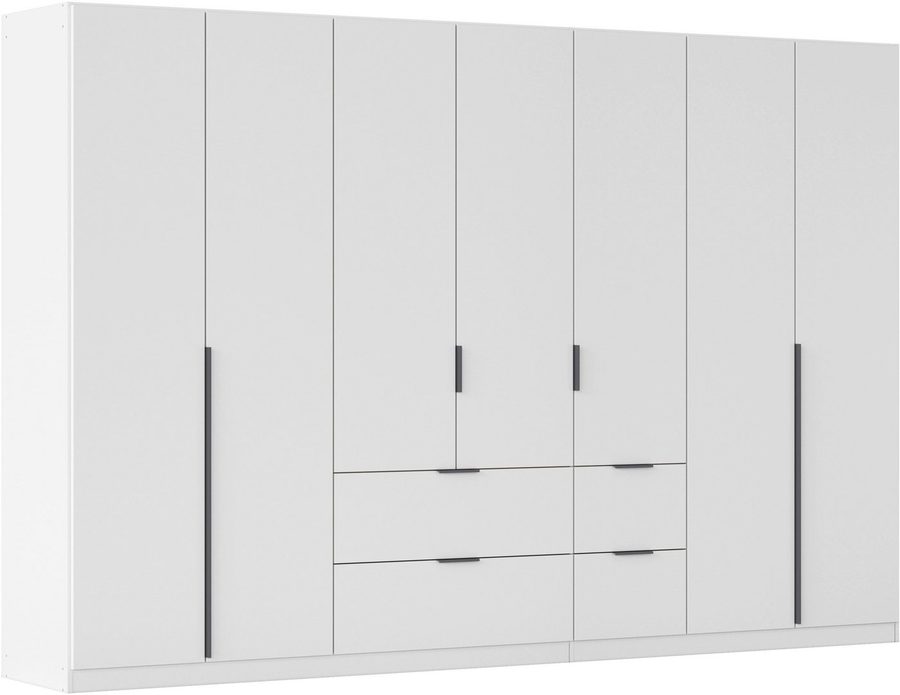 OTTO home Drehtürenschrank Kleiderschrank Schrank Garderobe AGORDO mit Dekor- oder Hochglanzfront (in zwei Griff-Farben, Breite 315 cm) mit Außenschubkästen, Serie in 7 Breiten und 2 Höhen MADE IN GERMANY