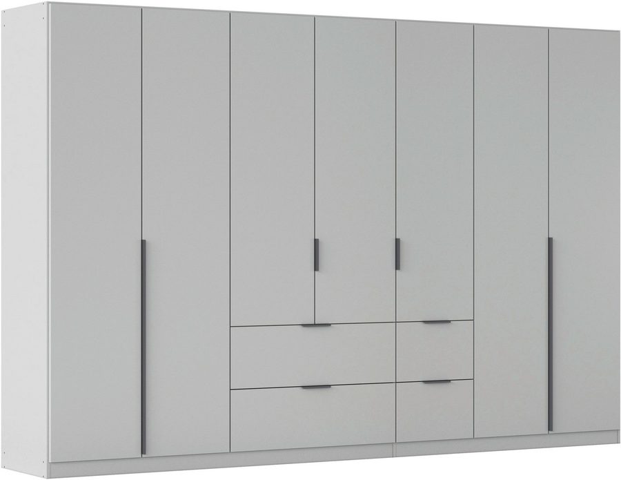 OTTO home Drehtürenschrank Kleiderschrank Schrank Garderobe AGORDO mit Dekor- oder Hochglanzfront (in zwei Griff-Farben, Breite 315 cm) mit Außenschubkästen, Serie in 7 Breiten und 2 Höhen MADE IN GERMANY