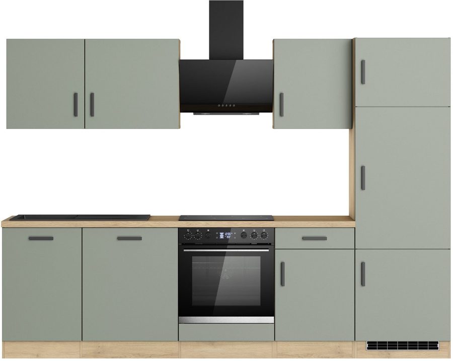 KOCHSTATION Küchenzeile KS-Toronto, Breite 280 cm, wahlweise mit HANSEATIC-E-Geräten