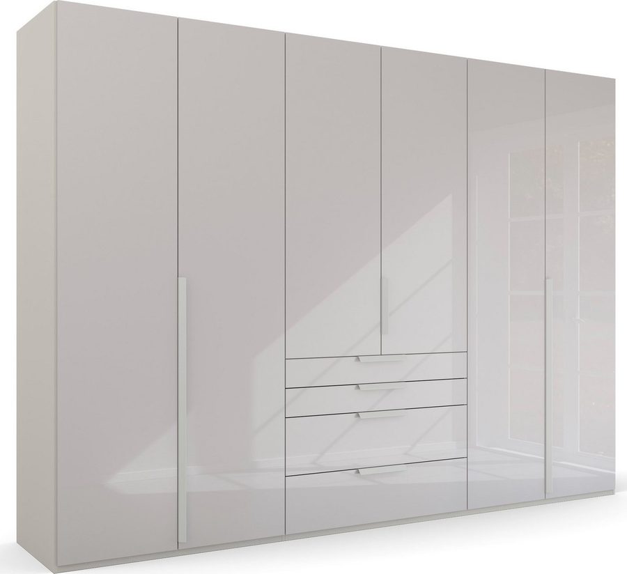 rauch Drehtürenschrank Kleiderschrank Schrank Garderobe Wäscheschrank PURISMA Glasfront (in den Breiten 151/201/251/301 cm, inkl. SOFT-CLOSE-FUNKTION) mit Schubladen und umfangreichem Zubehör MADE IN GERMANY