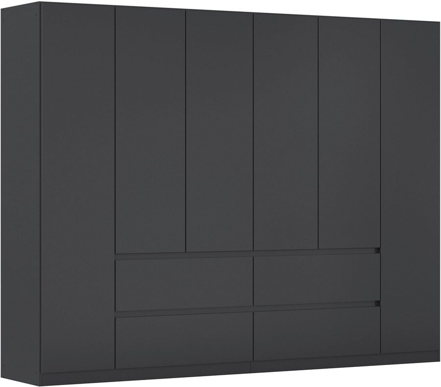 rauch Drehtürenschrank Mehrzweckschrank Aktenschrank Mietswohnung Garderobe MAINZ 271cm breit (3 verschiedene Ausstattungen BASIC/CLASSIC/PREMIUM (inkl. SOFT-CLOSE) grifflose Front, Außentüren mit Push-to-Open Funktion MADE IN GERMANY