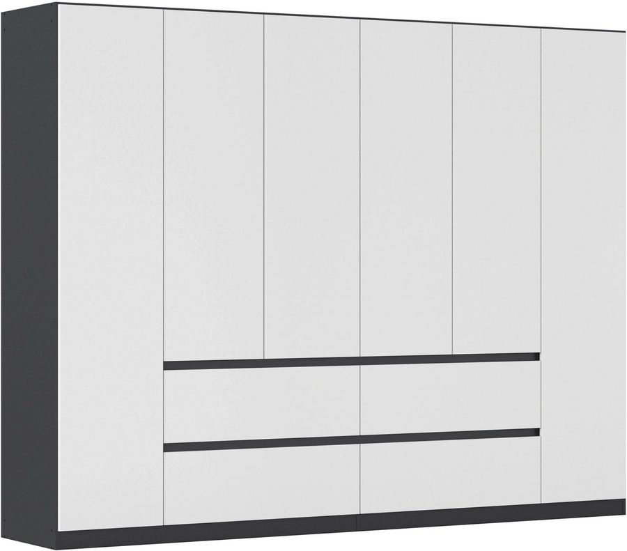 rauch Drehtürenschrank Mehrzweckschrank Aktenschrank Mietswohnung Garderobe MAINZ 271cm breit (3 verschiedene Ausstattungen BASIC/CLASSIC/PREMIUM (inkl. SOFT-CLOSE) grifflose Front, Außentüren mit Push-to-Open Funktion MADE IN GERMANY