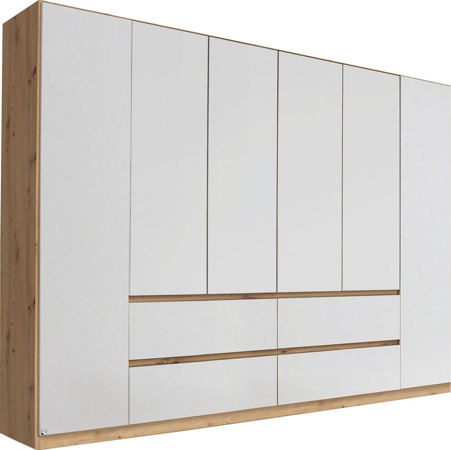rauch Drehtürenschrank Mehrzweckschrank Aktenschrank Mietswohnung Garderobe MAINZ 271cm breit (3 verschiedene Ausstattungen BASIC/CLASSIC/PREMIUM (inkl. SOFT-CLOSE) grifflose Front, Außentüren mit Push-to-Open Funktion MADE IN GERMANY