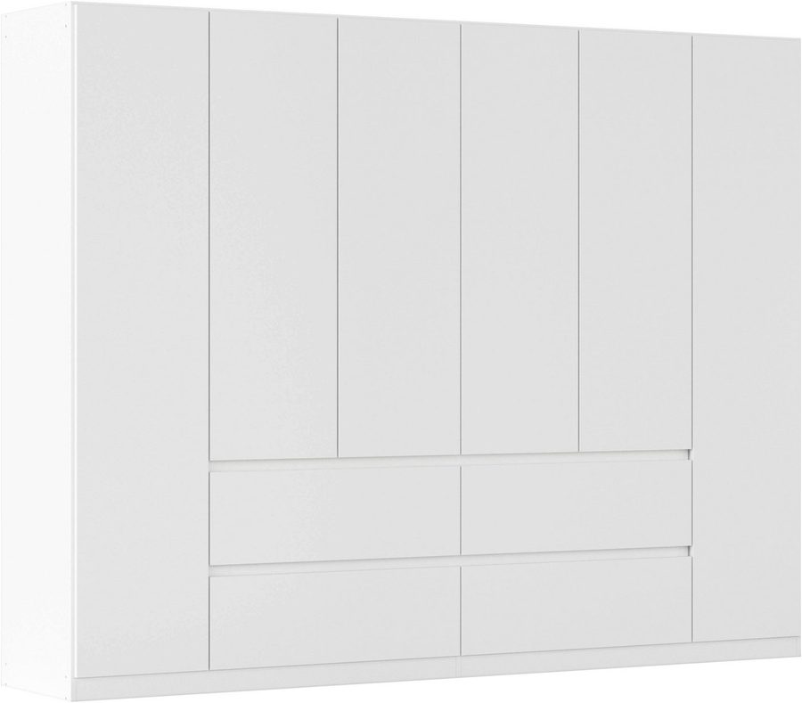 rauch Drehtürenschrank Mehrzweckschrank Aktenschrank Mietswohnung Garderobe MAINZ 271cm breit (3 verschiedene Ausstattungen BASIC/CLASSIC/PREMIUM (inkl. SOFT-CLOSE) grifflose Front, Außentüren mit Push-to-Open Funktion MADE IN GERMANY