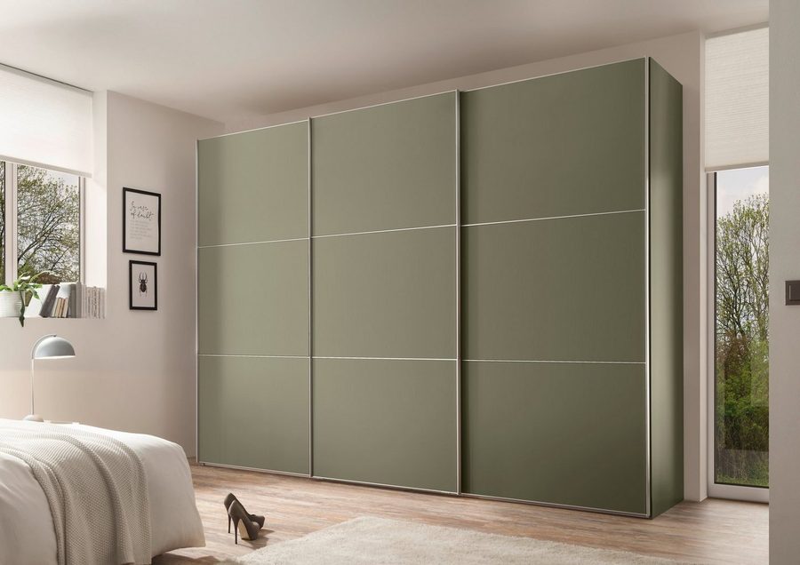 STAUD Schwebetürenschrank Includo, kurze Lieferzeit: "Premium Variante in Weiß in 249cm Breite" (3 Breiten (ca. 250, 280 oder 300cm), Höhe 222cm)