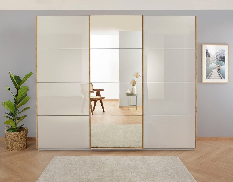 OTTO home Kleiderschrank Mehrzweckschrank Aktenschrank Möbel Mietswohnung Schlafzimmer KOLUNA (3 Ausstattungen BASIC/CLASSIC/PREMIUM (inkl. SOFT-CLOSE-FUNKTION) Breiten 203/271/315/360 cm Höhen 210/229 Glas-Front MADE IN GERMANY