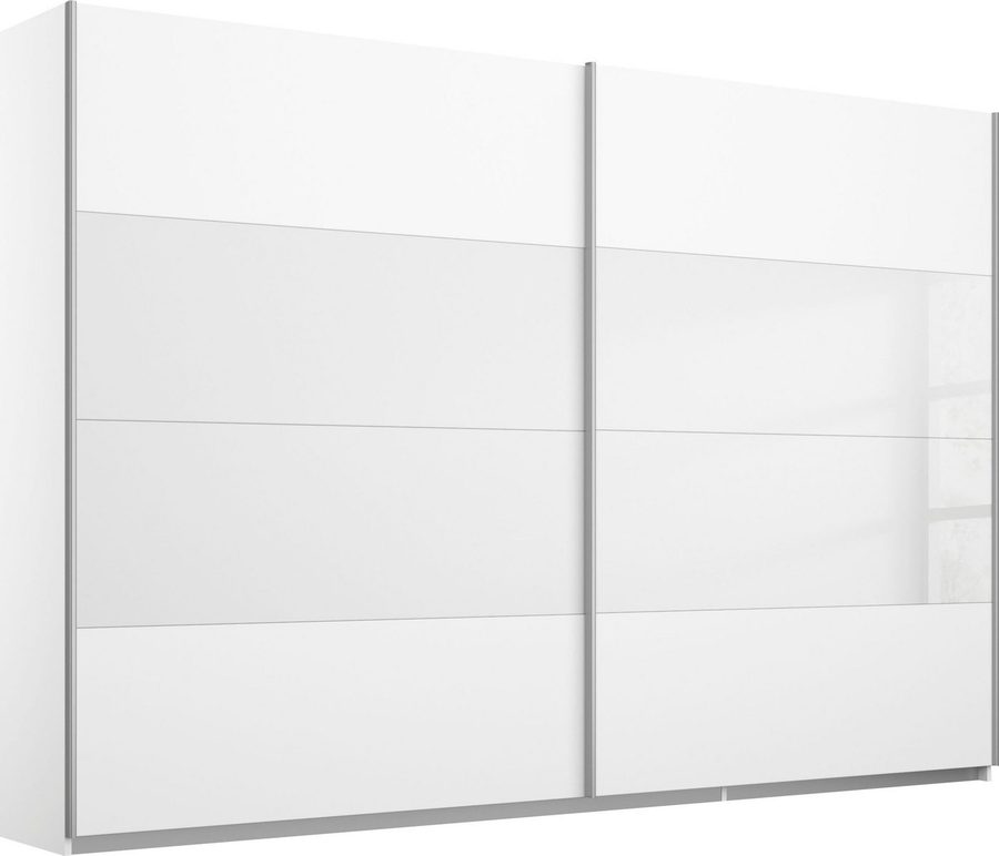 rauch Schwebetürenschrank Quadra Schlafzimmerschrank in vielen Breiten Kleiderschrank Garderobenschrank Schrank mit Glaselementen