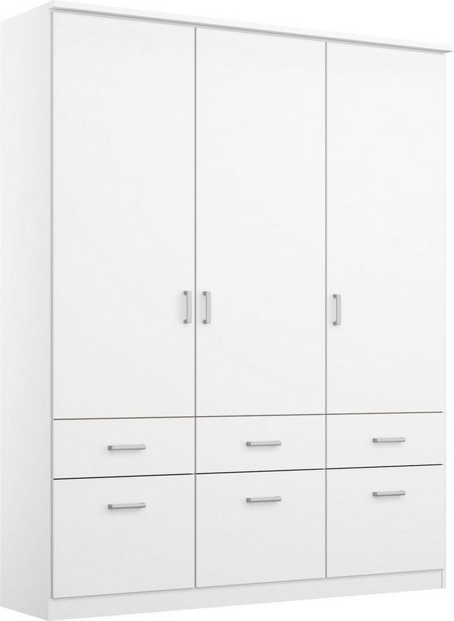 rauch Kleiderschrank Kleiderschrank Schrank Garderobe deckenhoher Schrank BREMEN (optional mit Spiegel, Breiten: 91/136/181 cm, Höhe: 199 cm) in vielen Farbvariationen, inkl. Kranzblende MADE IN GERMANY von Rauch