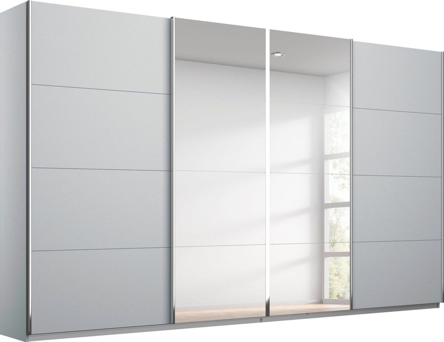 rauch Schwebetürenschrank Kleiderschrank Schrank Garderobe Wäscheschrank Ankleide SYNCRONO (Mitteltüren öffnen parallel, Breiten 271/316/361 cm Höhen 211/230 cm) Mitteltüren mit praktischer Synchron-Öffnung MADE IN GERMANY