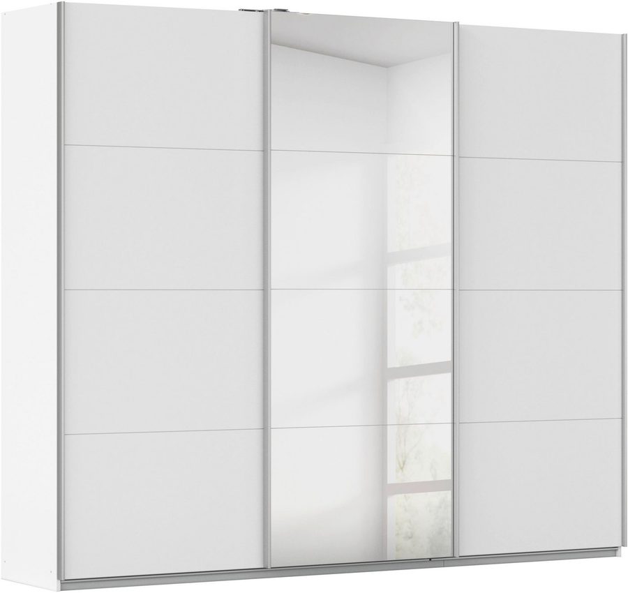 rauch Schwebetürenschrank Kleiderschrank Schrank Garderobe Wäscheschrank Ankleide KULMBACH (Breite 271 cm) in 2 Höhen erhältlich, mit Metallgriffleisten MADE IN GERMANY