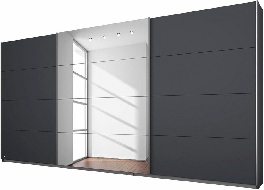 OTTO home Kleiderschrank Mehrzweckschrank Aktenschrank Möbel Mietswohnung Schlafzimmer DOBENE (erhältlich in Breite: 271 und 360 cm, Höhe: 210 cm) mit großen Spiegelelementen, inkl. Schubladeneinsatz MADE IN GERMANY