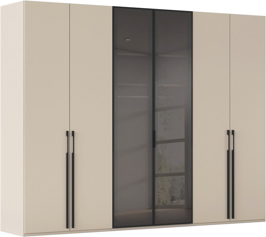 rauch Drehtürenschrank Schrank Garderobe SKAT SHINE Breiten 151/201/251/301cm, Höhe 223/235cm (3 verschiedene Ausstattungen BASIC/CLASSIC/PREMIUM (inkl. SOFT-CLOSE) edle Schrankfront mittig hochwertige Glasrahmentüren MADE IN GERMANY