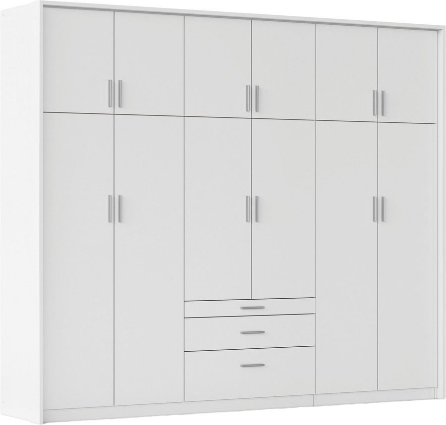 rauch Kleiderschrank Schrank Drehtürenschrank Garderobe Ankleide Schlafzimmer HILDESHEIM (Breiten: 185/275 cm, Höhe 231 cm) oberste Schublade mit praktischer Facheinteilung MADE IN GERMANY