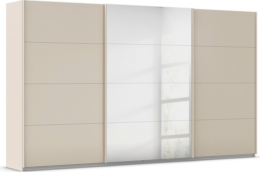 OTTO home Schwebetürenschrank Kleiderschrank Kleiderschränke Schrank Garderobe AGORDO mit Glasfront (Breiten 203/271/315/360 cm, Höhen 210/229 cm) durchdachte Innenausstattung, in 4 Breiten und 2 Höhen MADE IN GERMANY